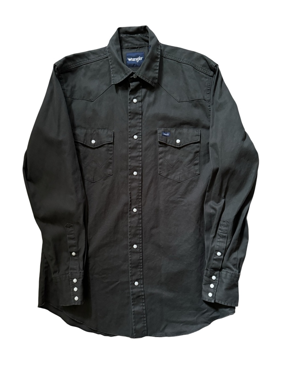 Wrangler Men’s Black Long-Sleeve Pearl Snap Western Button-Down Shirt Large Tall